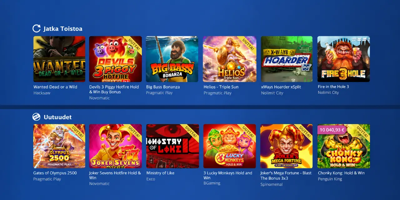 Casino Heroes uutuudet ja suositut kolikkopelit Suomi